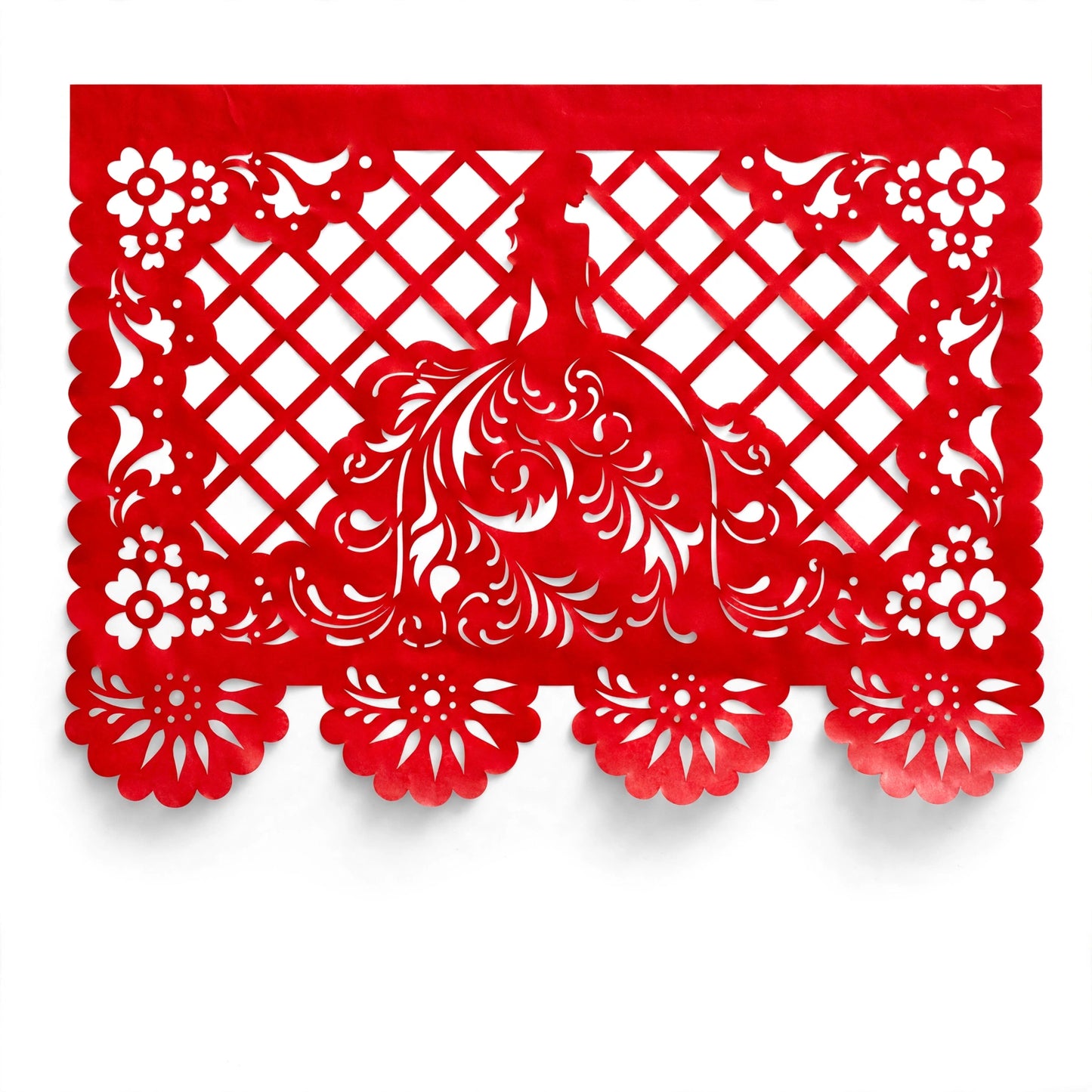 Guirnalda de papel picado xv años (papel china) - 10 tiras de 5 metros (50 metros totales)