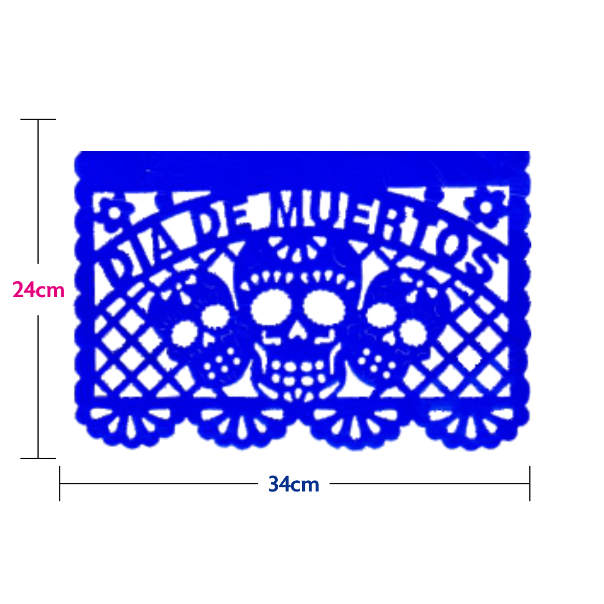 1 Millar de Papel Picado Día de Muertos, Tamaño Un Cuarto Pliego 34cm x 24cm