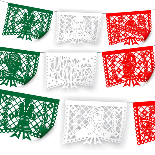 Guirnalda de papel picado Héroes (papel china) - 10 tiras de 5 metros (50 metros totales)