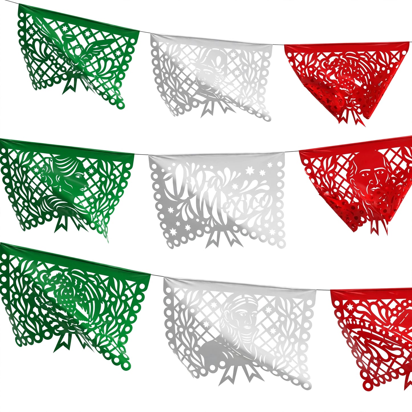 Guirnalda de papel picado Héroes (plástico) - 10 tiras de 5 metros (50 metros totales)