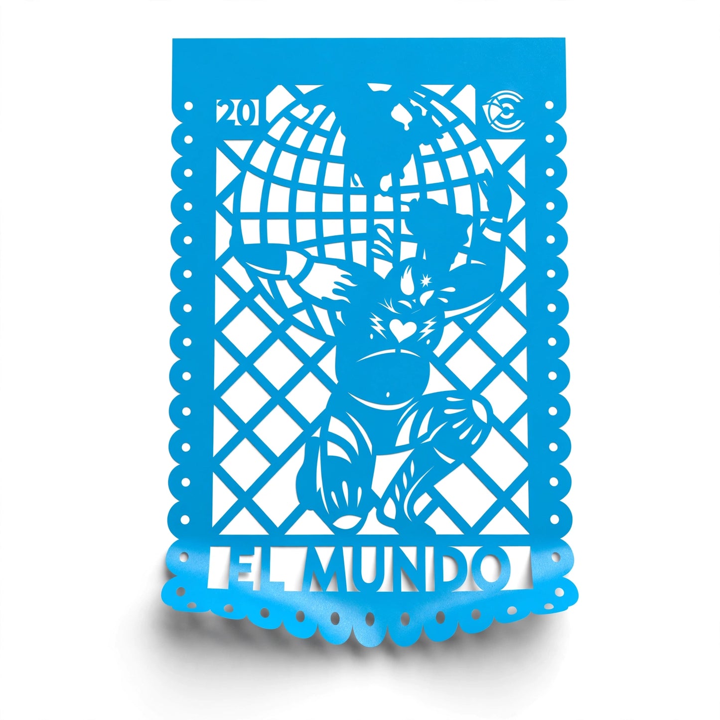 Guirnalda de papel picado lotería mexicana (papel china) - 10 guirnaldas de 5 metros (50 metros totales)