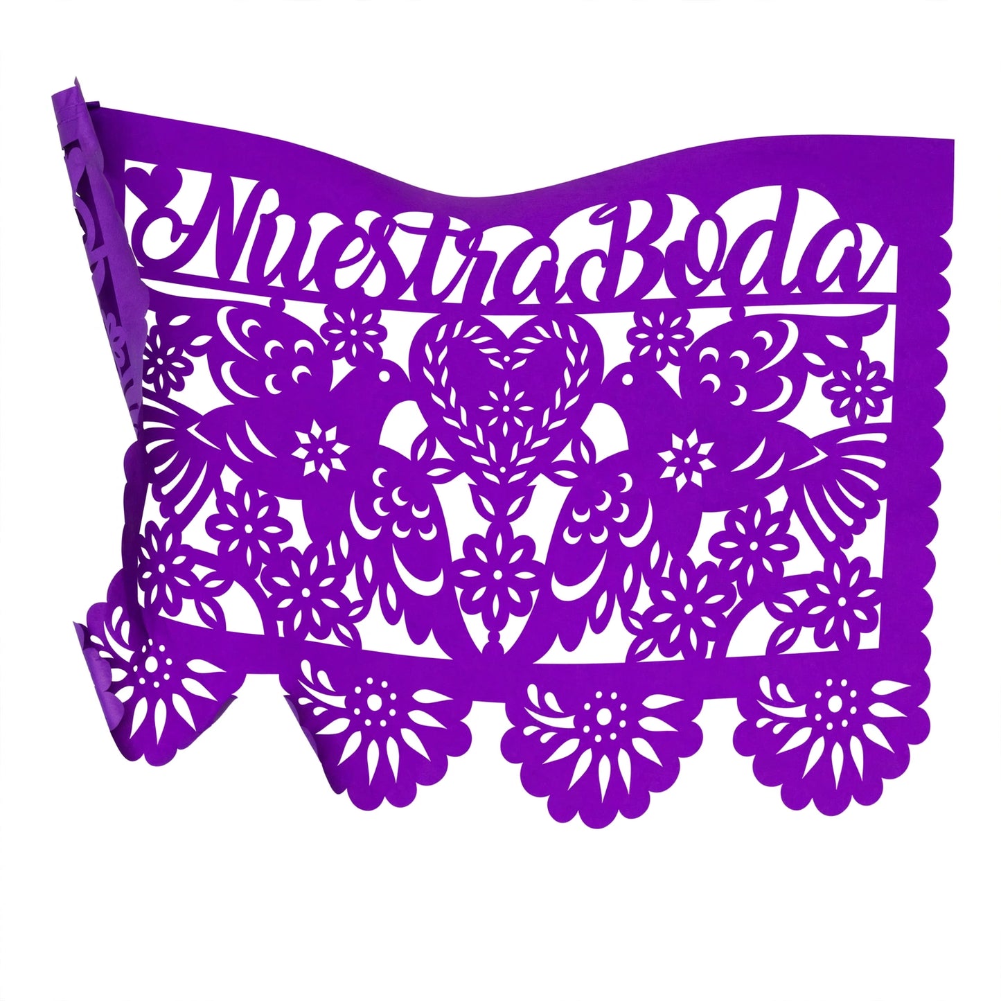 Guirnalda de papel picado boda multicolor – 10 guirnaldas de 5 metros (50 metros totales)