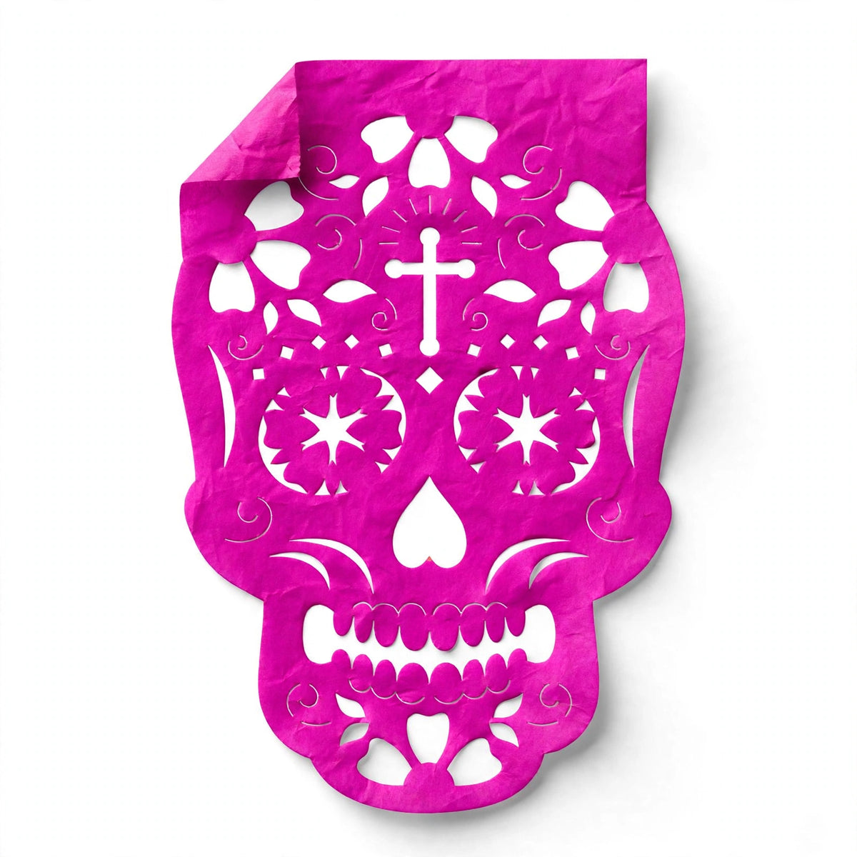 10 Guirnaldas Día de Muertos Multicolor Calaveritas Papel China 30 Metros Totales