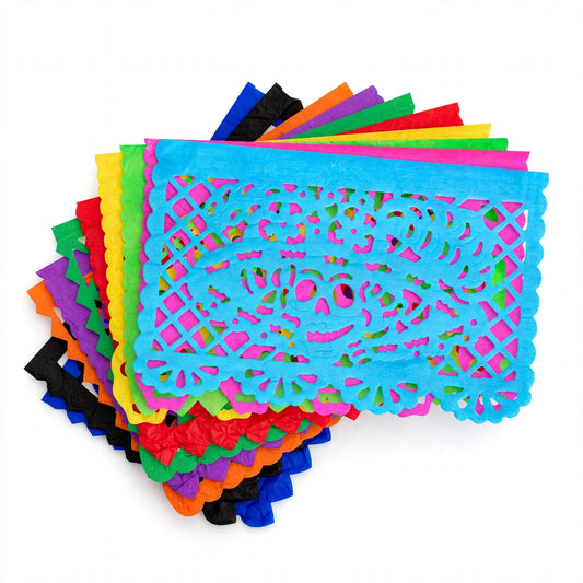 1 Millar de Papel Picado Día de Muertos, Tamaño Un Cuarto Pliego 34cm x 24cm